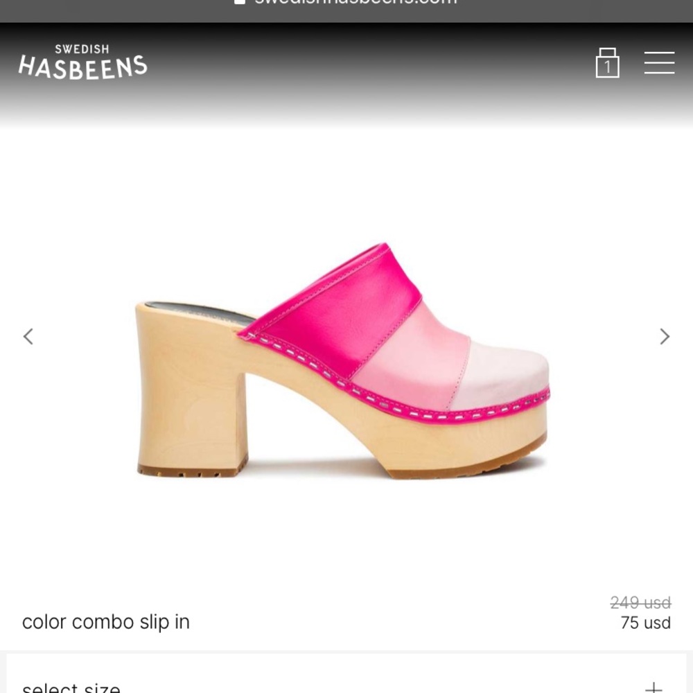 ISO: ombré pink Swedish hasbeens size 38